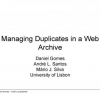 Managing duplicates in a web archive