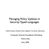Managing Policy Updates in Security-Typed Languages