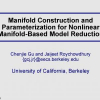Manifold construction and parameterization for nonlinear manifold-based model reduction