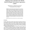 Mapping and Localization for Mobile Robots through Environment Appearance Update