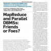 MapReduce and parallel DBMSs: friends or foes?