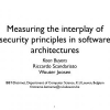 Measuring the interplay of security principles in software architectures