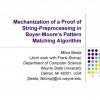 Mechanization of a Proof of String-Preprocessing in Boyer-Moore's Pattern Matching Algorithm