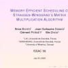 Memory efficient scheduling of Strassen-Winograd's matrix multiplication algorithm