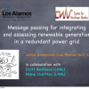 Message Passing for Integrating and Assessing Renewable Generation in a Redundant Power Grid