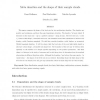 Meta densities and the shape of their sample clouds