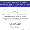 Metaheuristic Approaches for Optimal Broadcasting Design in Metropolitan MANETs