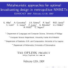 Metaheuristic Approaches for Optimal Broadcasting Design in Metropolitan MANETs