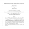 Minimum degree and density of binary sequences