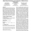 Model based estimation and verification of mobile device performance