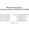 Model-Checking Erlang - A Comparison between EtomCRL2 and McErlang