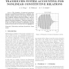 Modelling of Reciprocal Transducer System Accounting for Nonlinear Constitutive Relations