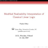 Modified Realizability Interpretation of Classical Linear Logic