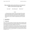 Most probable paths and performance formulae for buffers with gaussian input traffic