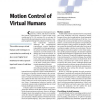 Motion Control of Virtual Humans