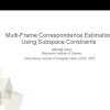 Multi-Frame Correspondence Estimation Using Subspace Constraints