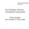 New Definition of Density on Knapsack Cryptosystems