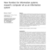 New frontiers for information systems research: computer art as an information system