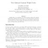 New Optimal Constant Weight Codes