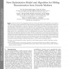 New Optimization Model and Algorithm for Sibling Reconstruction from Genetic Markers