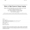 Noise in high dynamic range imaging