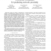 Non-Metric Coordinates for Predicting Network Proximity