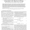 Nonparametric Supervised Learning by Linear Interpolation with Maximum Entropy