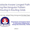 Obstacle-aware longest path using rectangular pattern detouring in routing grids