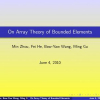 On Array Theory of Bounded Elements