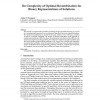 On Complexity of Optimal Recombination for Binary Representations of Solutions