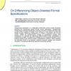 On Differencing Object-Oriented Formal Specifications