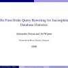 On First-Order Query Rewriting for Incomplete Database Histories