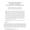 On Functional Decomposition of Multivariate Polynomials with Differentiation and Homogenization