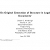 On Original Generation of Structure in Legal Documents