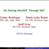 On Solving MaxSAT Through SAT