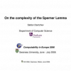 On the Complexity of the Sperner Lemma