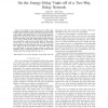 On the energy-delay trade-off of a two-way relay network