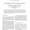 On the importance function in splitting simulation