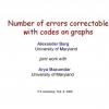 On the Number of Errors Correctable with Codes on Graphs