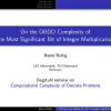 On the OBDD complexity of the most significant bit of integer multiplication
