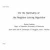 On the optimality of the neighbor-joining algorithm