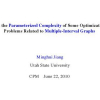 On the Parameterized Complexity of Some Optimization Problems Related to Multiple-Interval Graphs