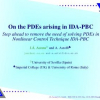 On the PDEs arising in IDA-PBC