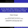 On the Static Diffie-Hellman Problem on Elliptic Curves over Extension Fields