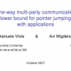 One-Way Multi-Party Communication Lower Bound for Pointer Jumping with Applications