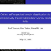 Online, self-supervised terrain classification via discriminatively trained submodular Markov random fields