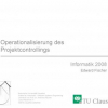 Operationalisierung des Projektcontrollings