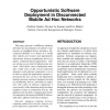 Opportunistic Software Deployment in Disconnected Mobile Ad Hoc Networks