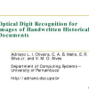 Optical Digit Recognition for Images of Handwritten Historical Documents