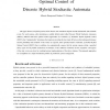 Optimal Control of Discrete Hybrid Stochastic Automata